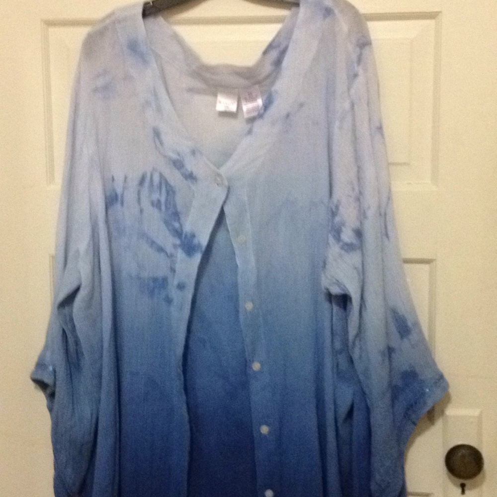 Beach Cover Up in Ocean Blues